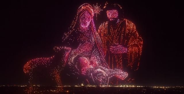 Leia EEUU | 5 mil drones recrearon en el cielo de Texas el nacimiento de Jesús